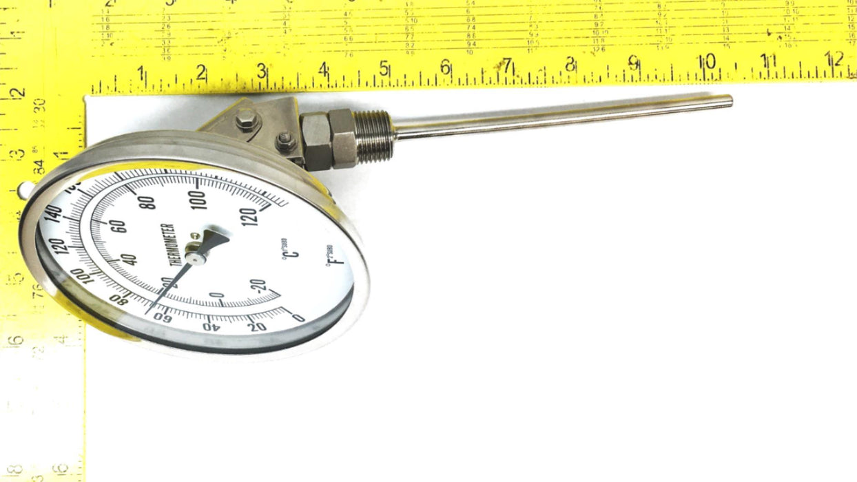 Grainger 0-250F/-20-120C Bimetal Thermometer 1NGC1 NOS