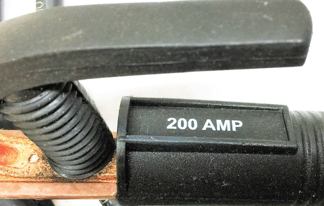 Techniweld 10' Welding Cable 600V w/200Amp Clamp NOS