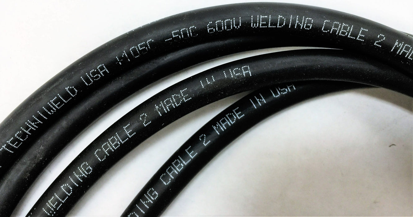 Techniweld 10' Welding Cable 600V w/200Amp Clamp NOS