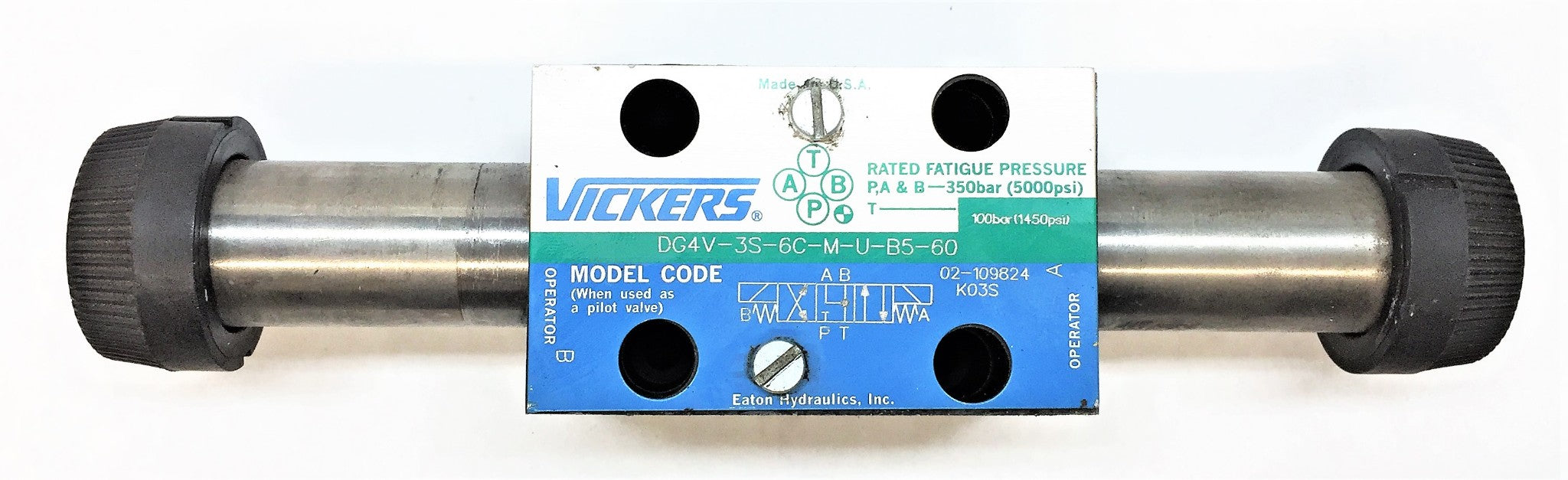 VICKERS Solenoid Valve DG4V-3S-6C-M-U-B5-60 USED