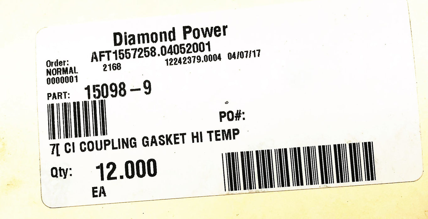 Diamond Power 7IN Graphite Fiber Dresser Coupling Gasket 15098-9 NOS