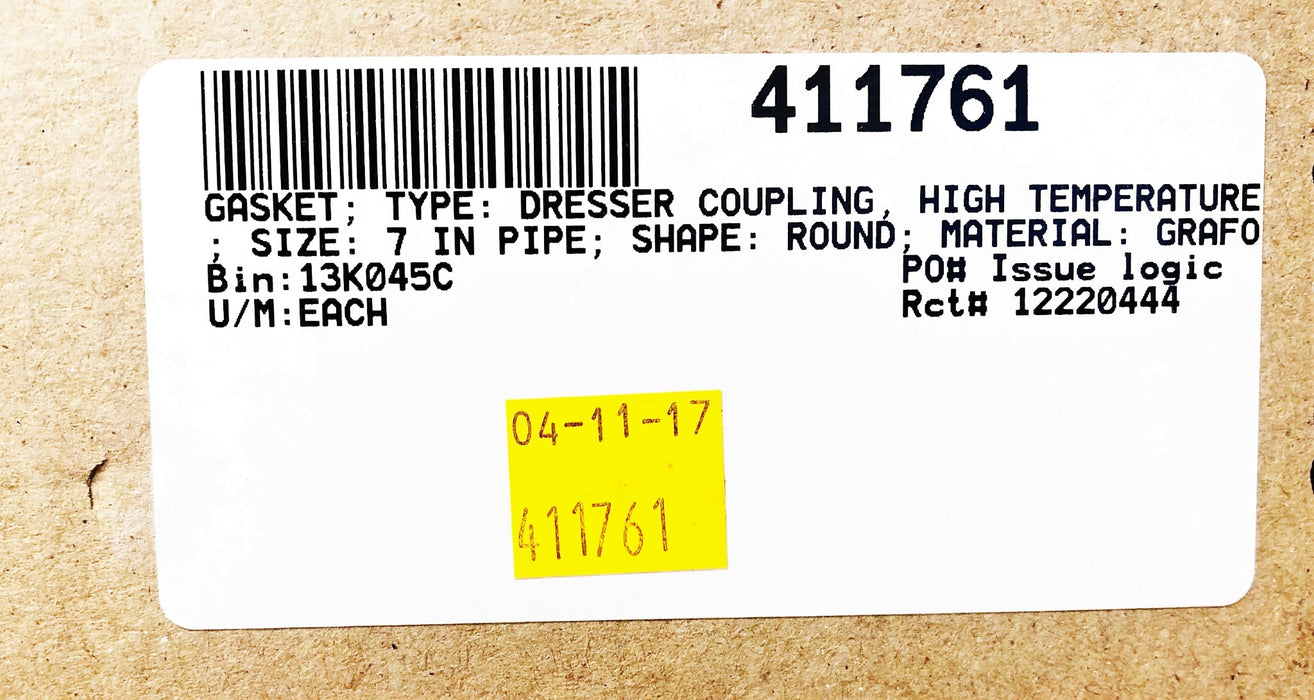 Diamond Power 7IN Graphite Fiber Dresser Coupling Gasket 15098-9 NOS