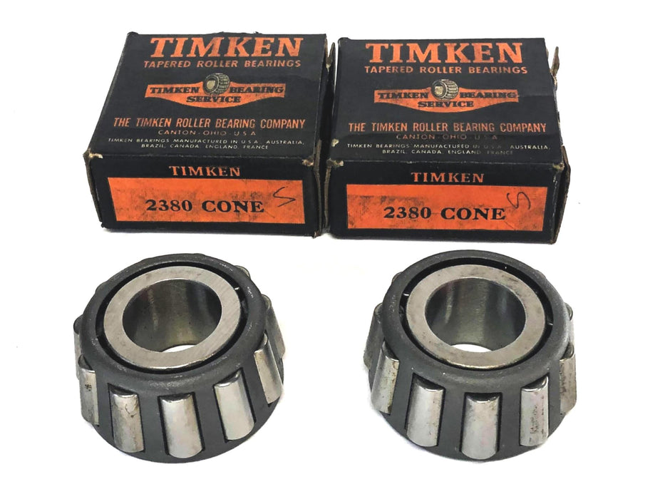 Timken Tapered Roller Bearing Cone 2380 [Lot of 2] NOS