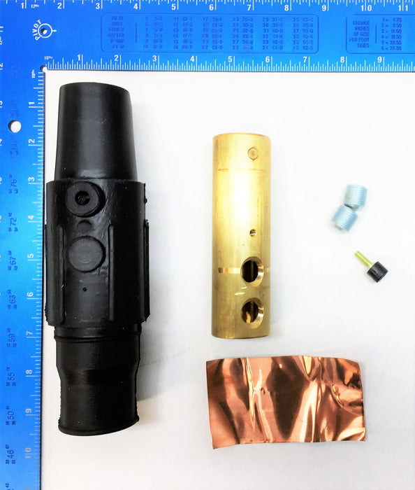 Leviton Taper Nose Cam Type Female Detachable Connector 001-17D24-E NOS