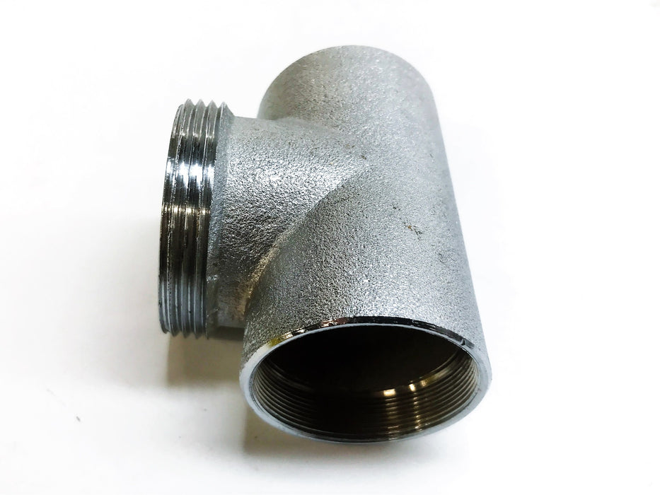 Unbranded 1-1/4" Female x 1-1/4 Female x 1-1/2" Male Steel Tee [Lot of 2] NOS