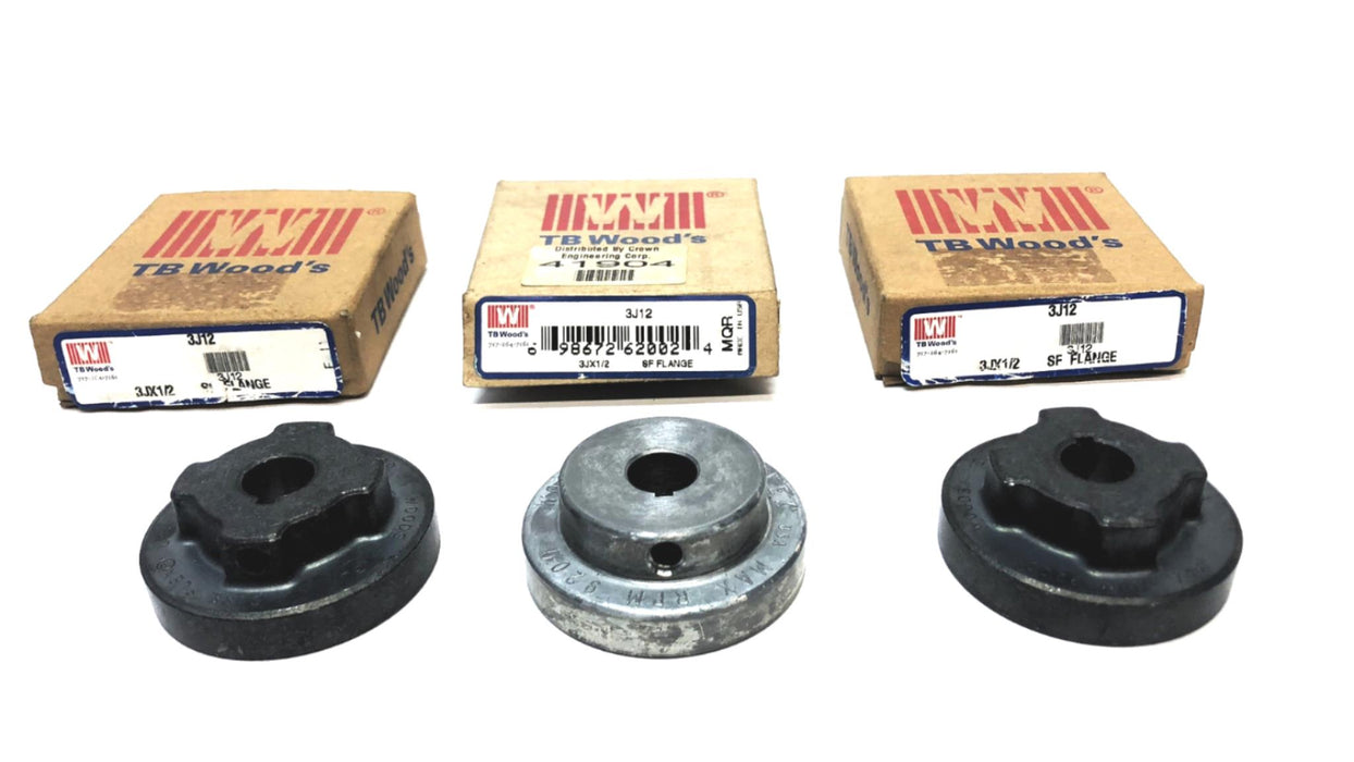 TB Wood's Sure-Flex Flange 3JX1/2 (3J12) [Lot of 3] NOS