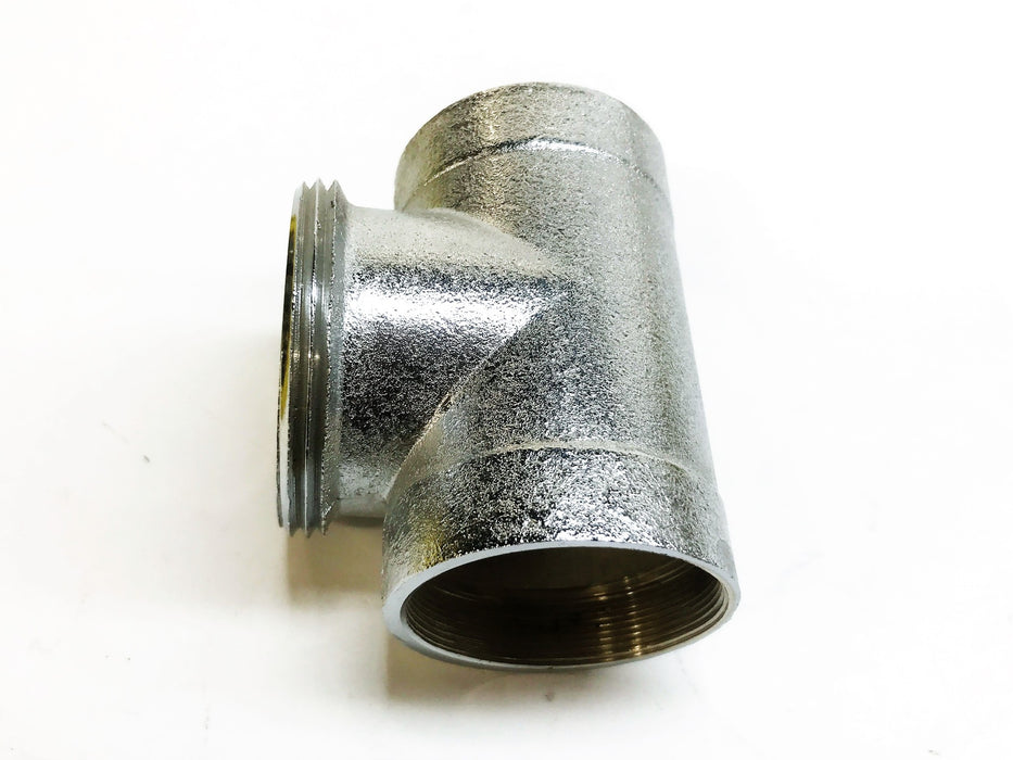 Unbranded 1-1/4" Female x 1-1/4 Female x 1-1/2" Male Steel Tee NOS