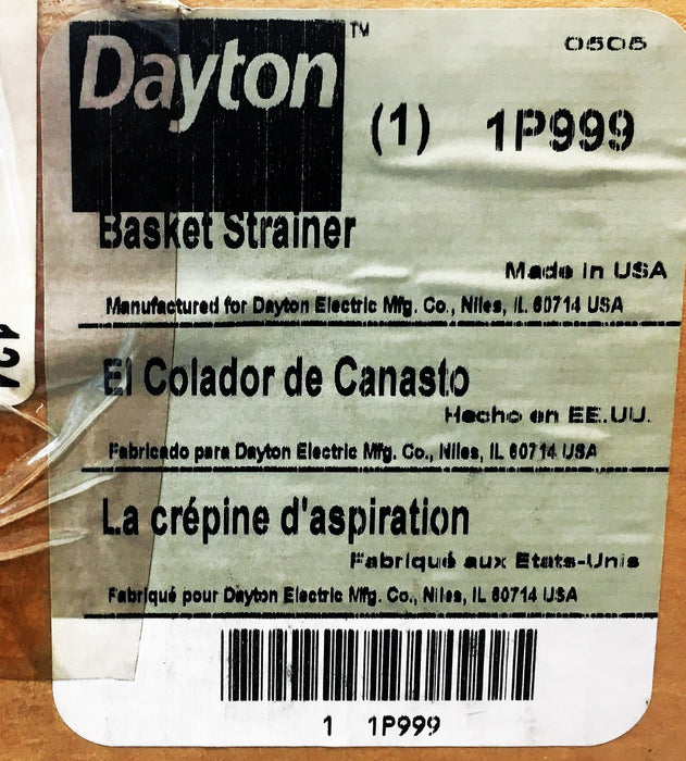 Dayton Basket Strainer 1P999 NOS