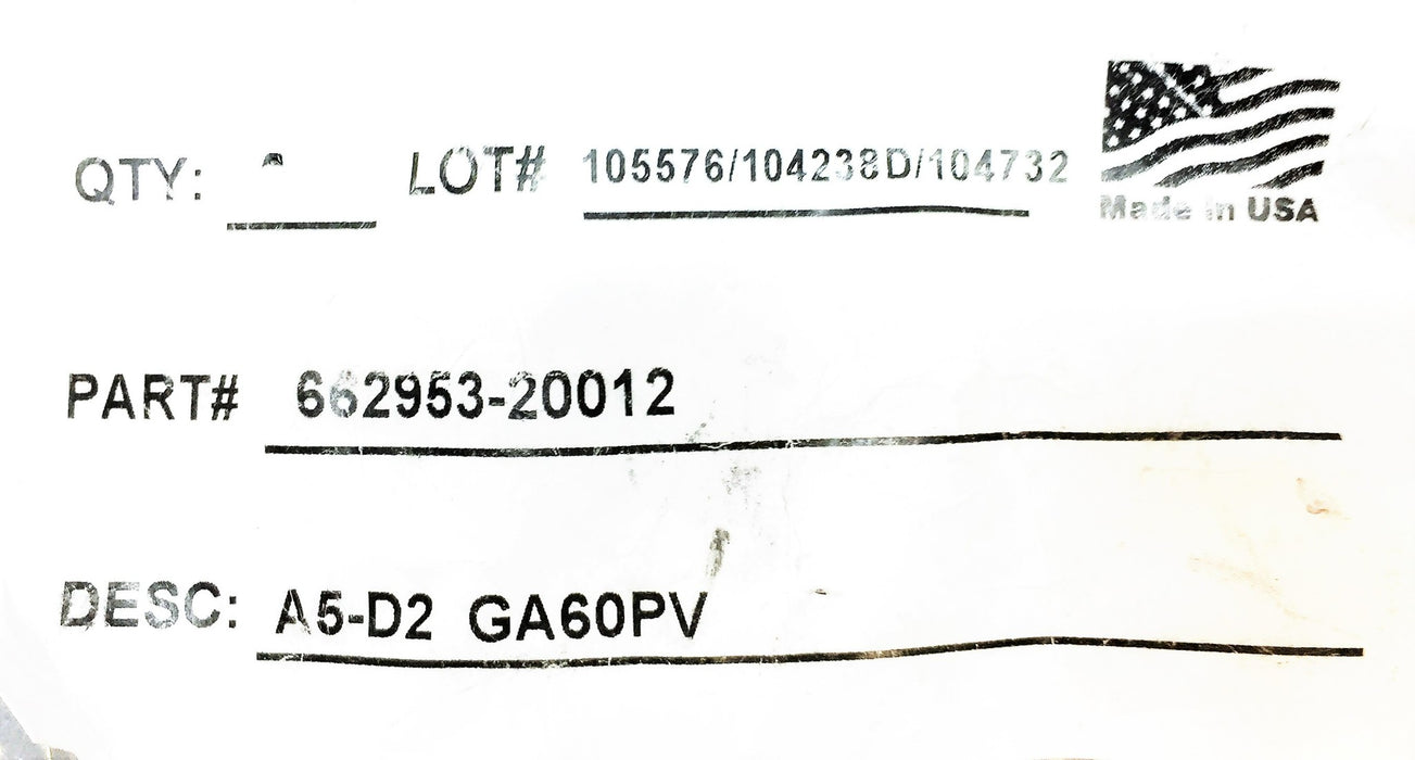 Unbranded A-Shape A5-D2 GA60PV Mounted Wheel (662953-20012) [Lot of 7] NOS