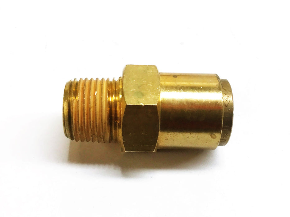 Parker 3/8" Male x 1/2" OD Brass Compression Coupling [Lot of 7] NOS