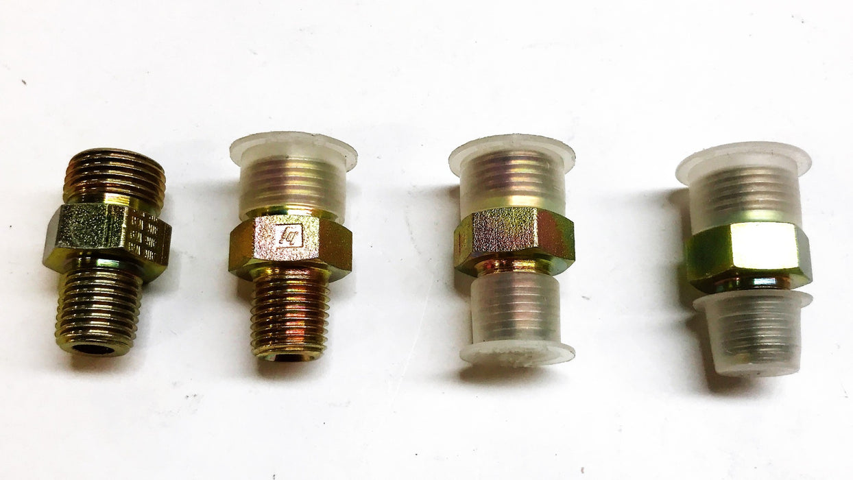 Unbranded 3/8" Male x 1/4" Male Brass Compression Coupling [Lot of 4] NOS