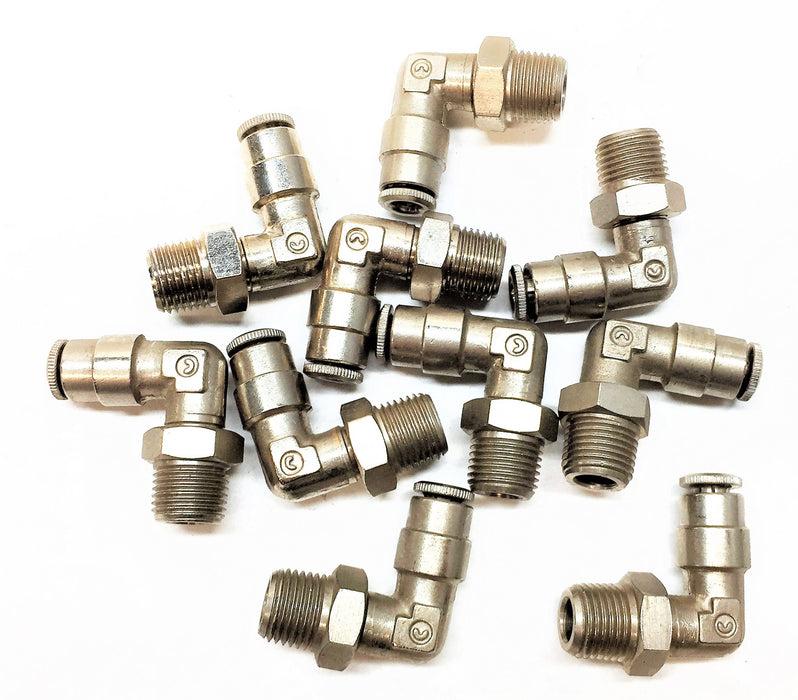 DANFOSS WEATHERHEAD 8mm Quick Coupling Elbow 1169X8MX4PT [Lot of 10] NOS