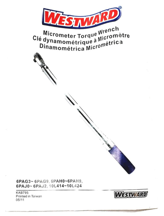Westward 46-1/2 Inch 700 FT LB Micrometer Torque Wrench 6PAH8 USED