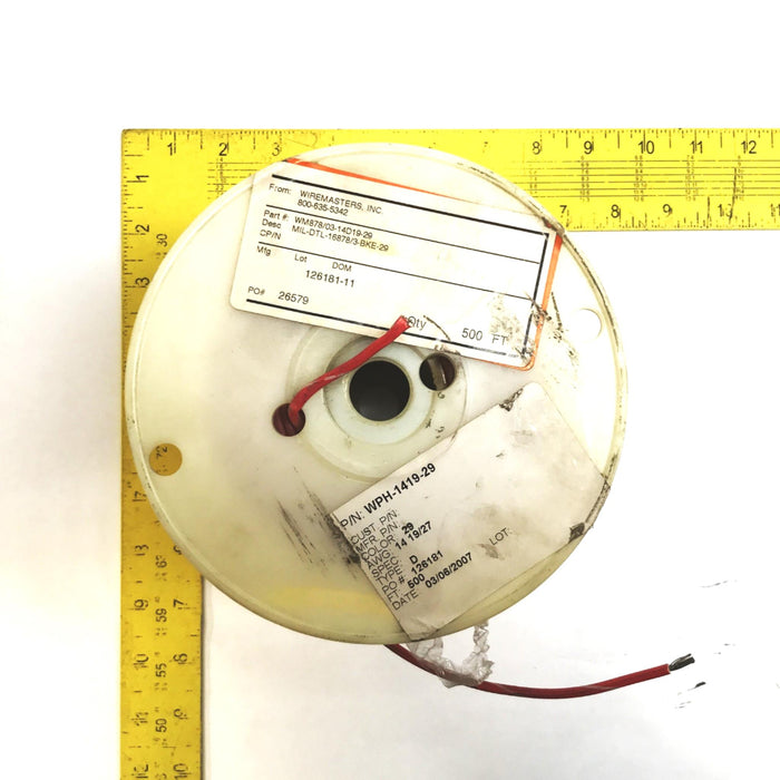 Wire Masters Hookup/Lead Wire, Roll of 500 Feet, WPH-1419-29 NOS