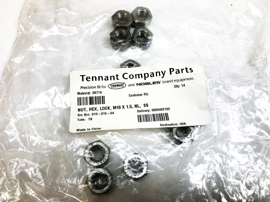 Tennant Lock Nut 08714 [Lot of 14] NOS