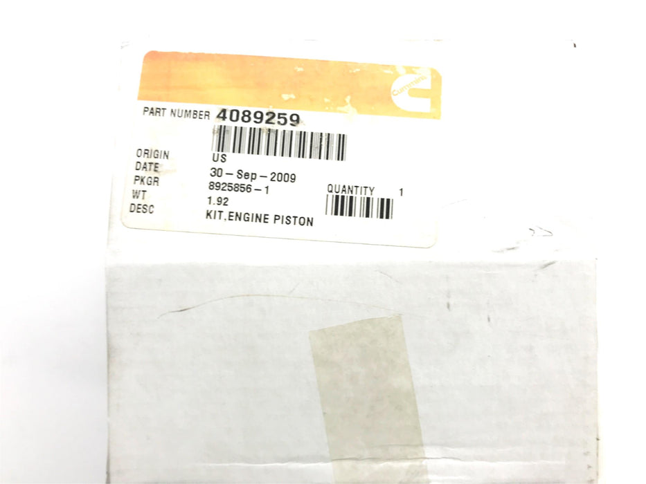 Cummins Engine Piston Kit 4089259 NOS