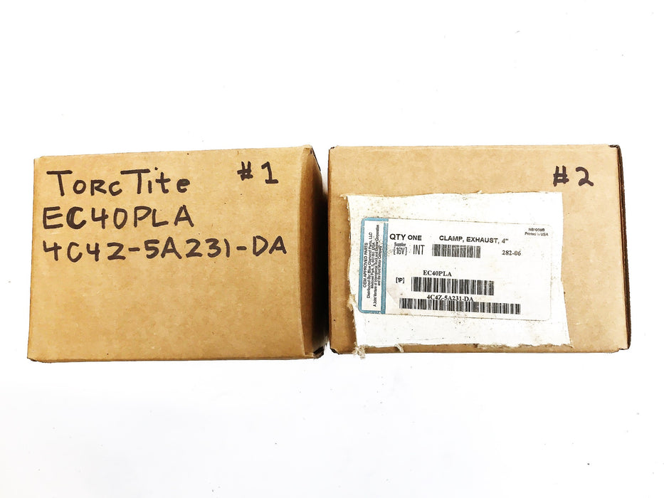 TorcTite 4" Exhaust Clamp EC40PLA [Lot of 2] NOS