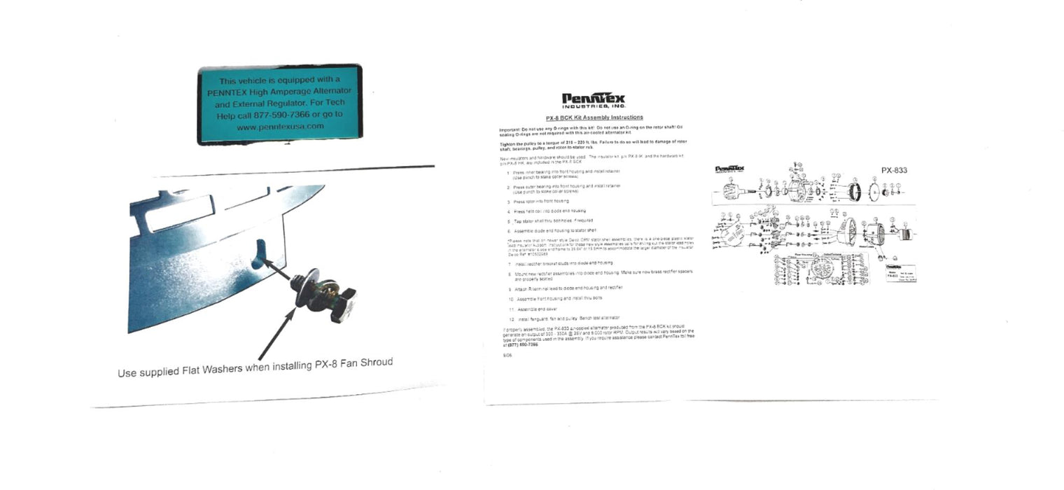 Penntex Industries DN50 28V Generator Conversion Kit PX-8 BCK NOS