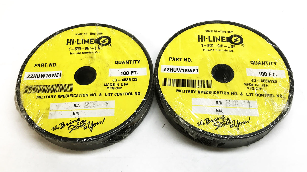 Hi-Line Electric Hookup/Lead Wire, Roll of 100 Feet, B16-19-9 [Lot of 2] NOS