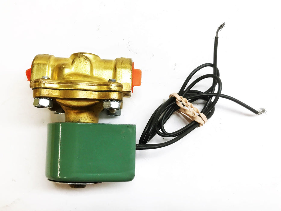 Asco 12 Volt Brass Solenoid Valve, Normally Closed, 1/2" Pipe Size 8210B2 USED