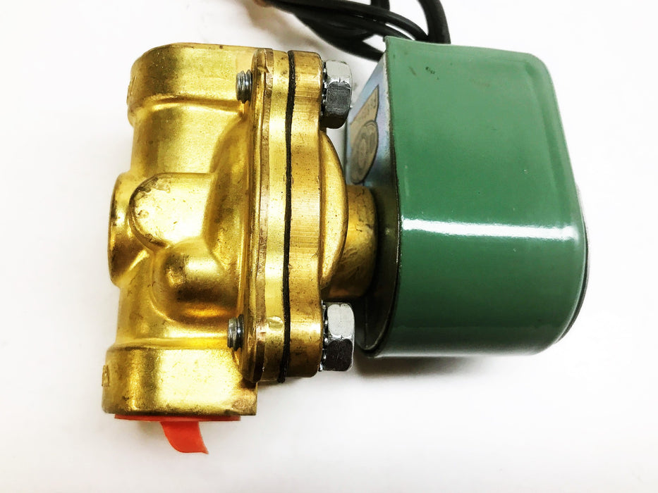 Asco 12 Volt Brass Solenoid Valve, Normally Closed, 1/2" Pipe Size 8210B2 USED