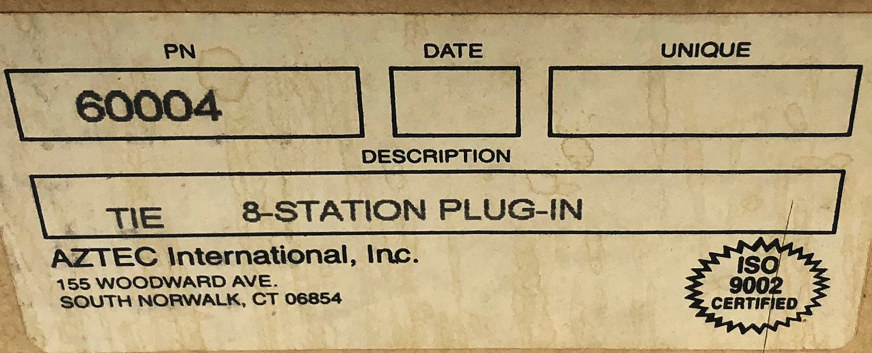 Tie 8-Station Plug-In 60004 NOS