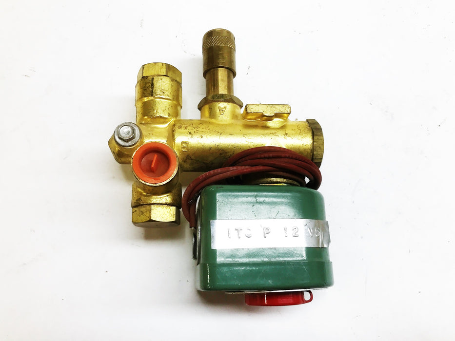 Asco 120 Volt Brass Solenoid Valve, Normally Closed, 3/8" Pipe Size C8300B2 USED