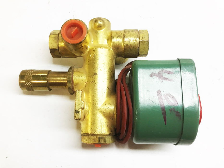 Asco 120 Volt Brass Solenoid Valve, Normally Closed, 3/8" Pipe Size C8300B2 USED