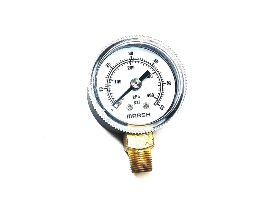 Marsh/Bellofram 1.5IN STD 1/8IN NPT 0/60 PSI & KPA Pressure Gauge J0446 NOS