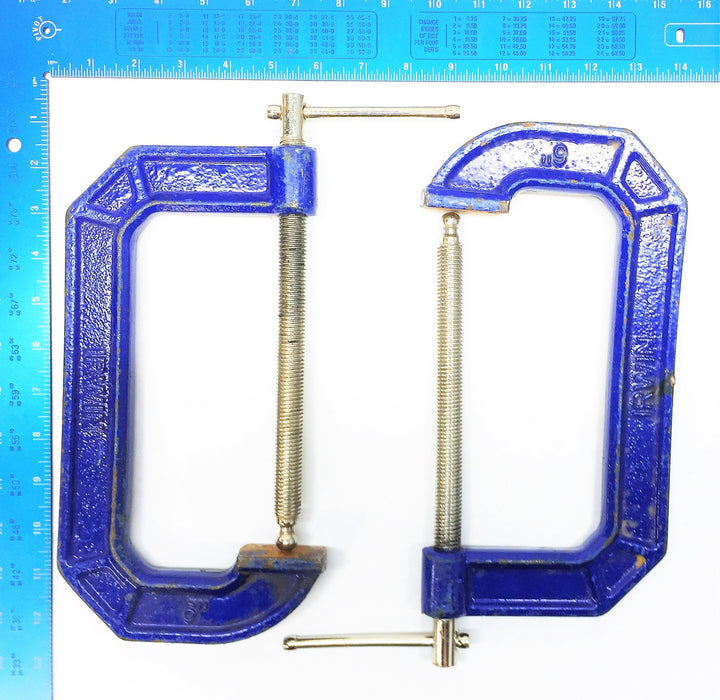 Irwin 6" Quick Grip C-Clamp 225106 [Lot of 2] NOS