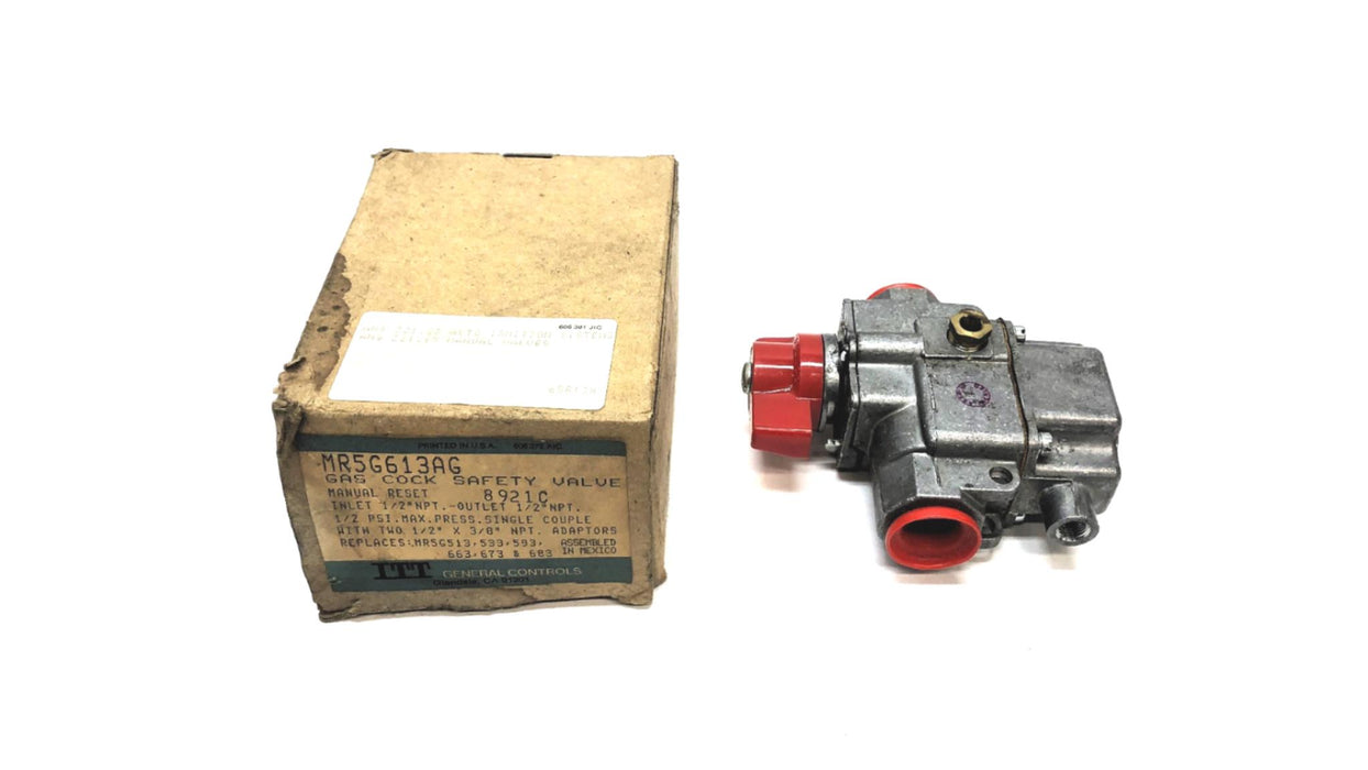 ITT General Controls Gas Cock Safety Valve (MISSING Adaptors) MR5G613AG NOS