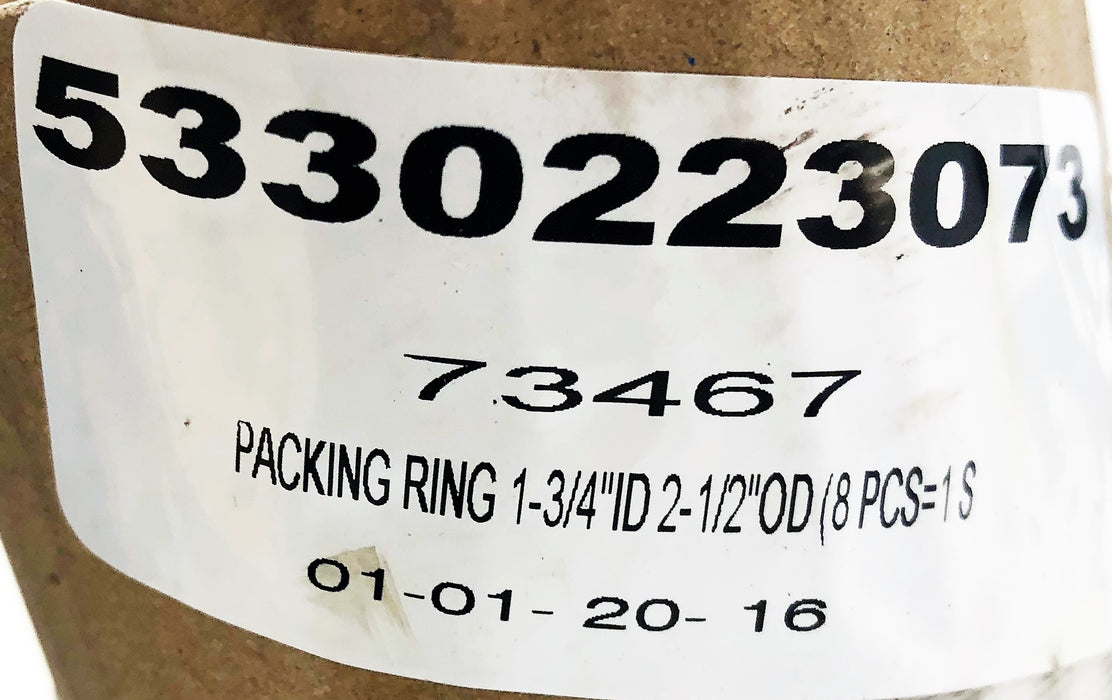 Four States Gasket And Rubber 8 Piece Graphite Packing Ring Set 5330223073 NOS