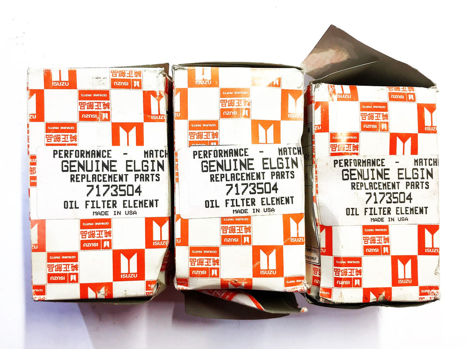Elgin Isuzu Oil Filter Element 7173504 [Lot of 3] NOS