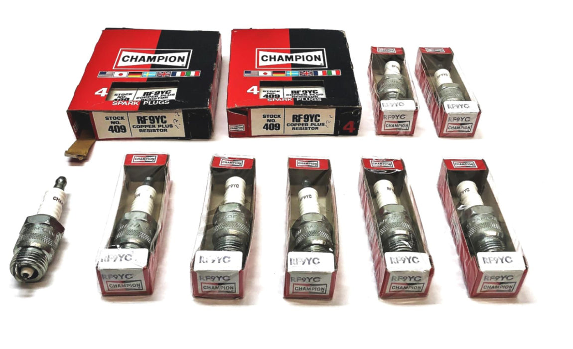 Champion Stock 409 Copper Plus Resistor Spark Plugs RF9YC [Lot of 8] NOS
