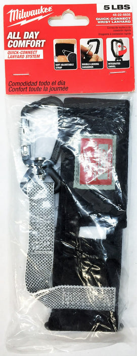 Milwaukee 5lbs. Quick-Connect Wrist Lanyard All Day Comfort 48-22-8835 NOS
