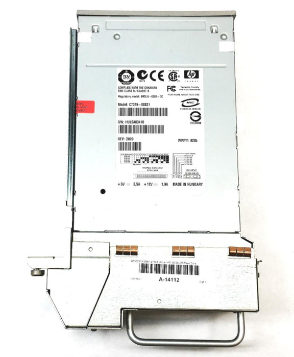 HP LTO-2 Ultrium 460 SCSI/LVD Model C7379-00831 Tape Drive BRSLA-0206-DC USED