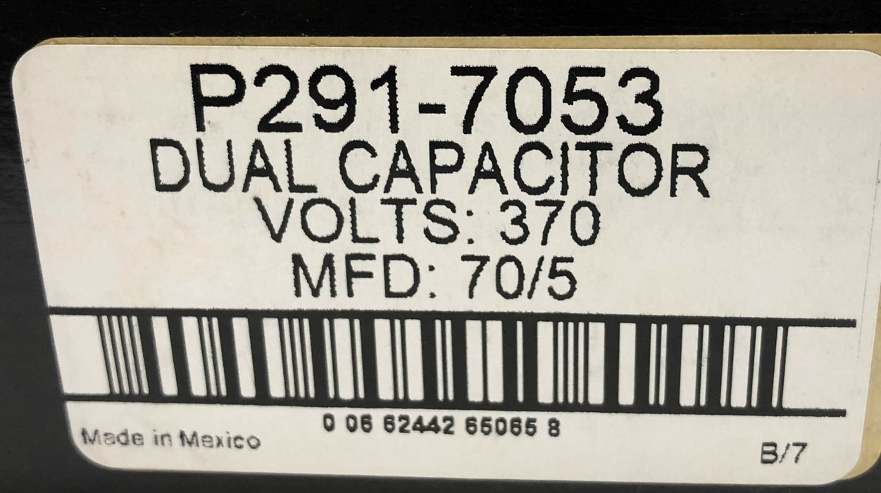 Genteq Totaline 370 Volt 70/5 MFD Dual Capacitor P291-7053 NOS