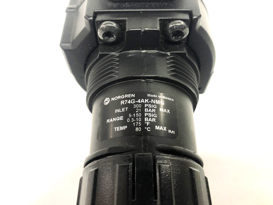 Norgren 1/2 Inch NPT Regulator With Gauge R74G-4AK-NMG NOS