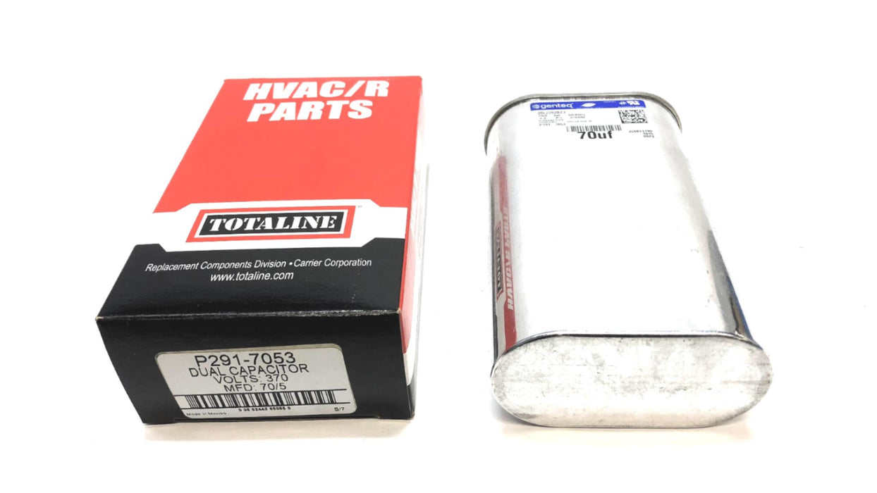 Genteq Totaline 370 Volt 70/5 MFD Dual Capacitor P291-7053 NOS