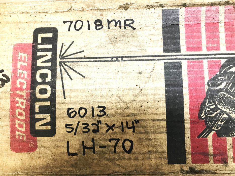 Lincoln Electric 5/32" Carbon Steel Welding Electrodes, 50lbs Box, LH-70 NOS