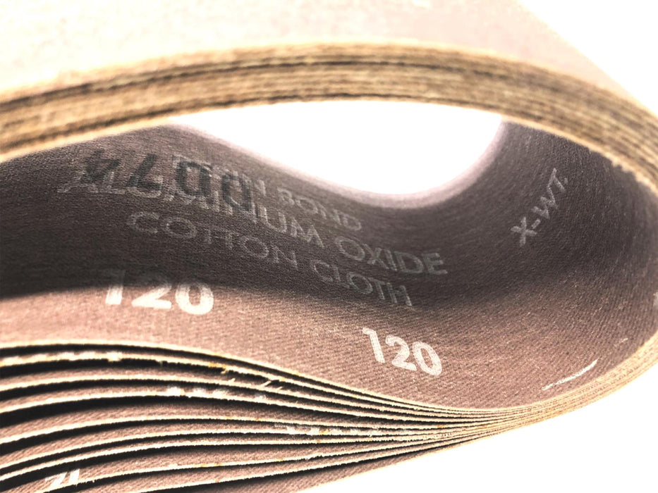 Norton Box of (10) 3" x 24" 120X Aluminum Oxide Sanding Belts 78072723614 NOS