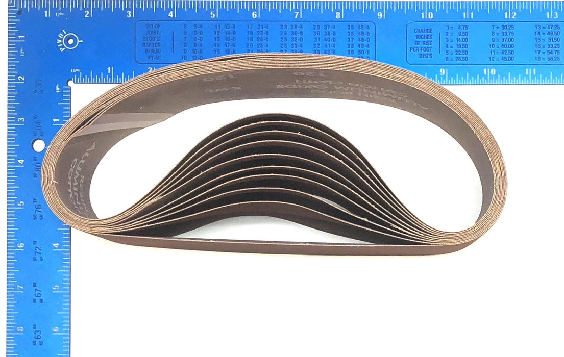 Norton Box of (10) 3" x 24" 120X Aluminum Oxide Sanding Belts 78072723614 NOS