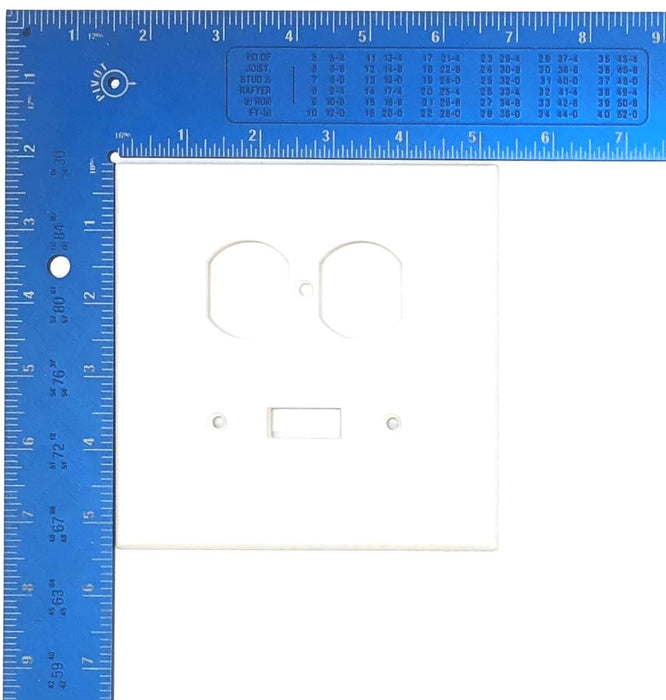 Leviton 2 Gang 1 Toggle White Wallplate 001-88105 (262B) [Lot of 9] NOS
