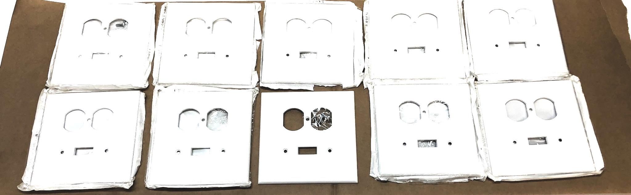 Leviton 2 Gang 1 Toggle White Wallplate 001-88105 (262B) [Lot of 10] NOS