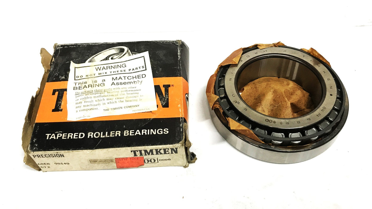 Timken Roller Bearing Cone and Cup Matched Bearing Assembly 685B-90140 NOS