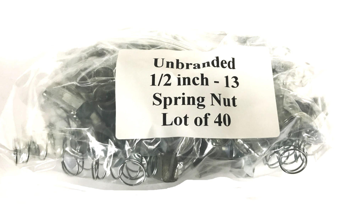 Unbranded 1/2 inch - 13 Spring Nut P1010 [Lot of 40] NOS
