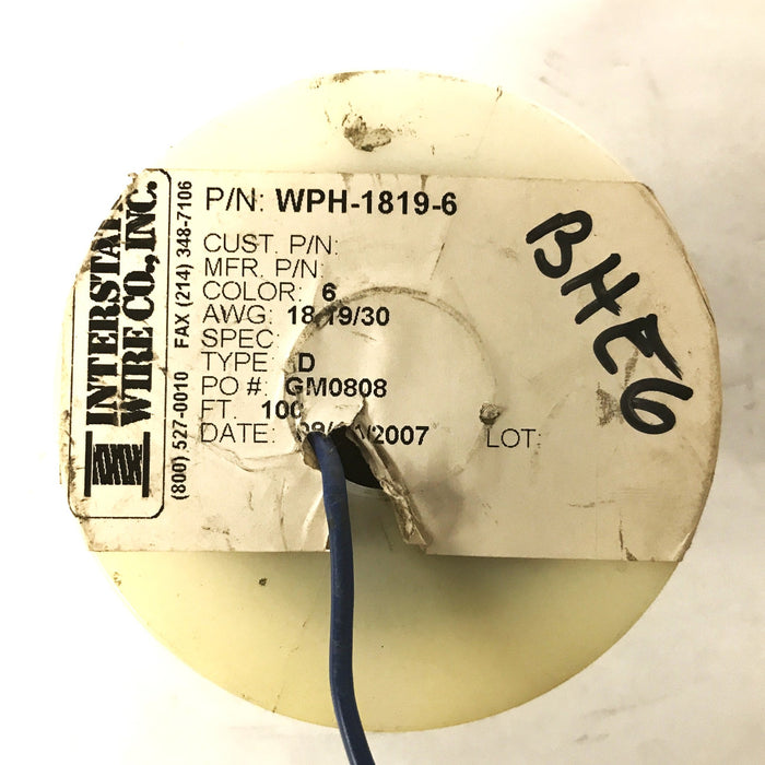 Interstate Wire Hookup/Lead Wire, 10 Foot Roll, WPH-1819-6 NOS
