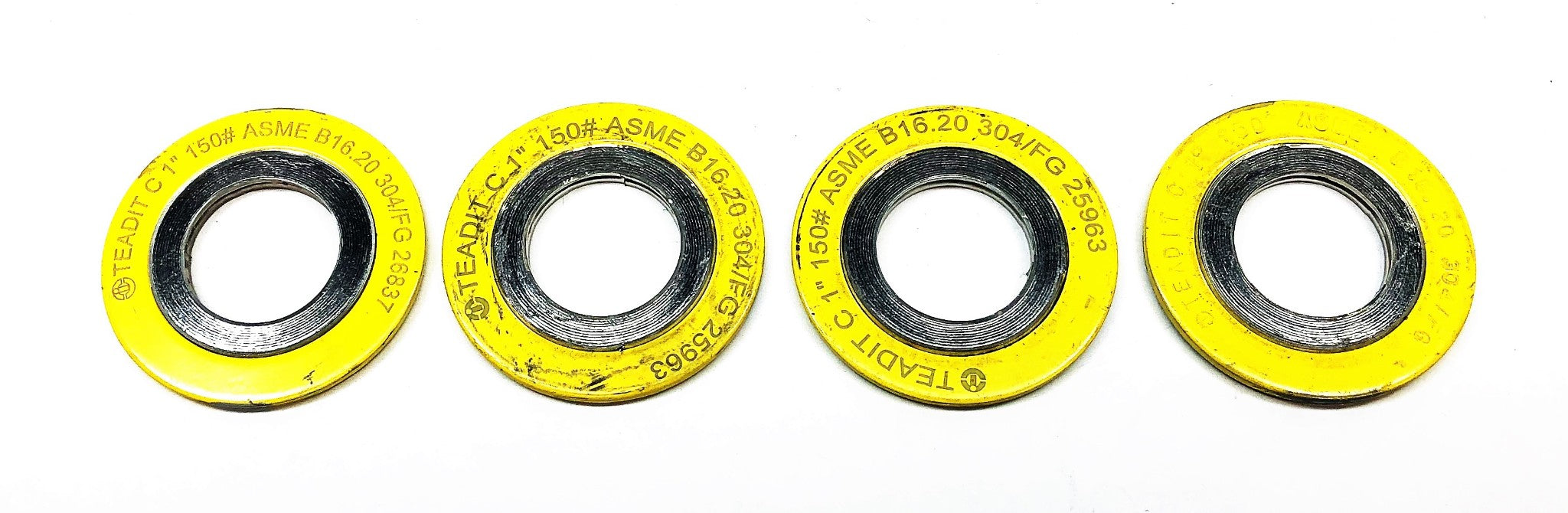 Teadit Assorted 1 Inch B16.20 304/FG Gasket 150 ASME [Lot of 4] NOS