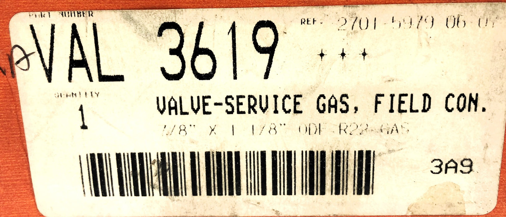 Aeroquip Trane 7/8" x 1-1/8" ODF R22 Gas, Field Con. C147102P04 (VAL3619) NOS