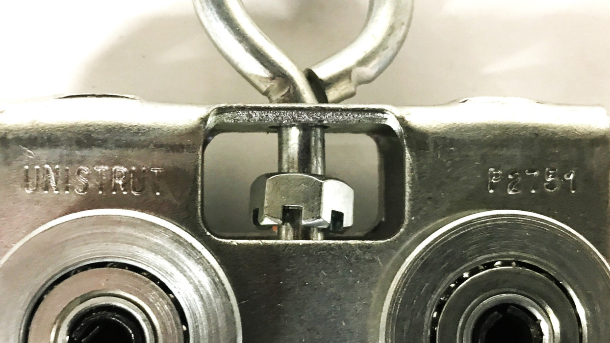 Unistrut 4-Wheel Loop Trolley Assembly P2751 NOS